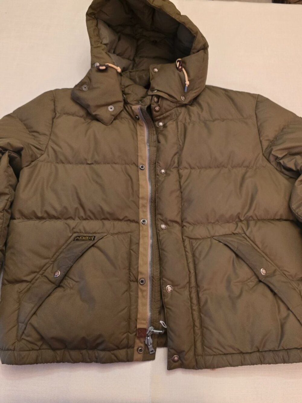 Polo Ralph Lauren olive green hooded down puffer jacket XL